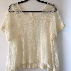 Free People Ivory White Top